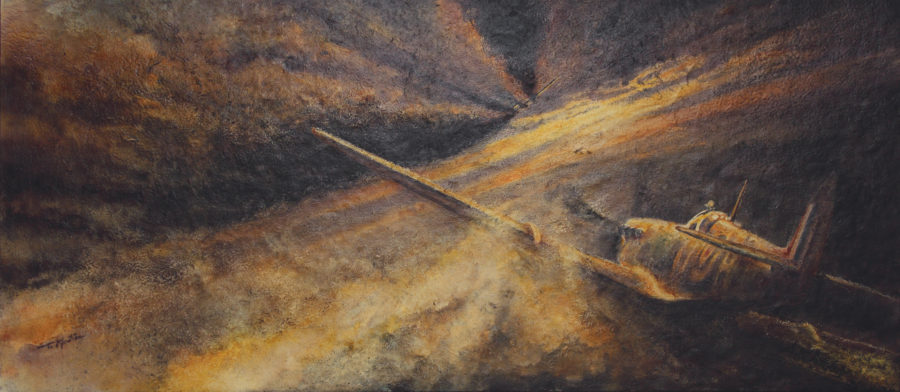 The Chase, 79 x 176 cm, Mixed Media